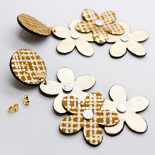 Charger l'image dans la galerie, Boucles d'oreilles en cuir •NENETTE• dorées