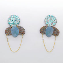 Charger l'image dans la galerie, Boucles d'oreilles en cuir •ELISE• à paillettes