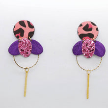 Charger l'image dans la galerie, Boucles d'oreilles en cuir •ELISE• léopard