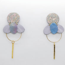 Charger l'image dans la galerie, Boucles d'oreilles en cuir •ELISE• pastels