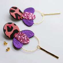 Charger l'image dans la galerie, Boucles d'oreilles en cuir •ELISE• léopard