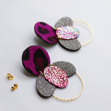 Charger l'image dans la galerie, Boucles d'oreilles en cuir •ELISE• tachetées