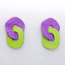 Charger l'image dans la galerie, Boucles d'oreilles en cuir •DAGDA• argents