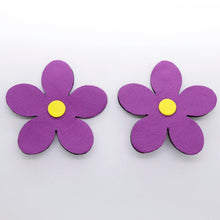 Charger l'image dans la galerie, Boucles d'oreilles en cuir •RITA• violettes