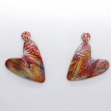 Charger l'image dans la galerie, Boucles d'oreilles en cuir •AMÕR• peintures