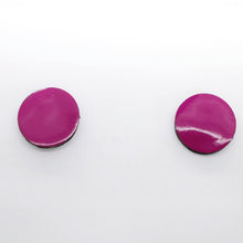 Charger l'image dans la galerie, Boucles d'oreilles en cuir •MINI-SUNI• violettes