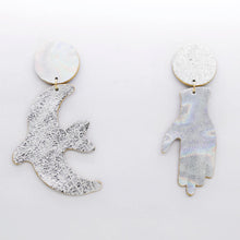 Charger l'image dans la galerie, Boucles d'oreilles en cuir •GIGI• argents