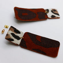Charger l'image dans la galerie, Boucles d'oreilles en cuir •GYNE• léopards