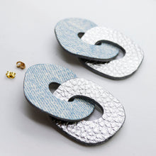 Charger l'image dans la galerie, Boucles d'oreilles en cuir •DAGDA• bicolores