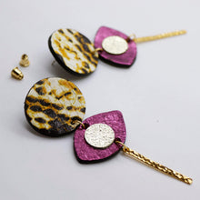 Charger l'image dans la galerie, Boucles d'oreilles en cuir •POTENCO• serpents