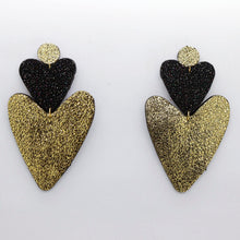Charger l'image dans la galerie, Boucles d'oreilles en cuir •BELLÄ• dorées