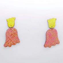 Charger l'image dans la galerie, Boucles d'oreilles en cuir •PETULA• orangées
