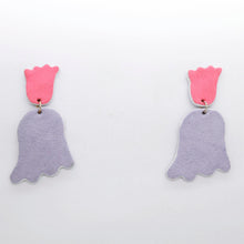 Charger l'image dans la galerie, Boucles d'oreilles en cuir •PETULA• parmes