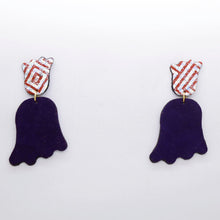 Charger l'image dans la galerie, Boucles d'oreilles en cuir •PETULA• violettes