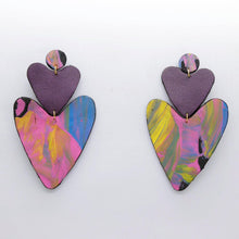 Charger l'image dans la galerie, Boucles d'oreilles en cuir •BELLÄ• à motifs