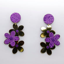 Charger l'image dans la galerie, Boucles d'oreilles en cuir •NENETTE• bicolores