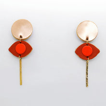 Charger l'image dans la galerie, Boucles d'oreilles en cuir •POTENCO• bronze