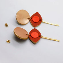 Charger l'image dans la galerie, Boucles d'oreilles en cuir •POTENCO• bronze