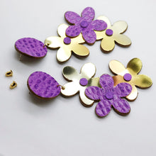 Charger l'image dans la galerie, Boucles d'oreilles en cuir •NENETTE• bicolores