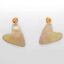 Charger l'image dans la galerie, Boucles d'oreilles en cuir •AMÕR• dorées