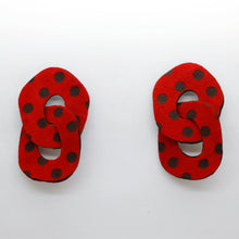 Charger l'image dans la galerie, Boucles d'oreilles en cuir •DAGDA• à pois