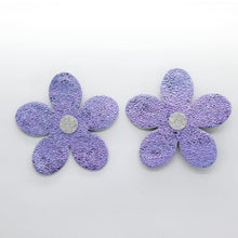 Charger l'image dans la galerie, Boucles d'oreilles en cuir •RITA• parmes