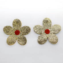 Charger l'image dans la galerie, Boucles d'oreilles en cuir •RITA• dorées