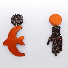Charger l'image dans la galerie, Boucles d'oreilles en cuir •GIGI• à paillettes