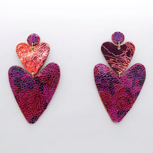 Charger l'image dans la galerie, Boucles d'oreilles en cuir •BELLÄ• bicolores