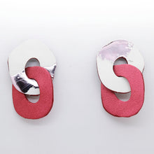 Charger l'image dans la galerie, Boucles d'oreilles en cuir •DAGDA• bicolores