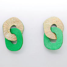 Charger l'image dans la galerie, Boucles d'oreilles en cuir •DAGDA• bicolores