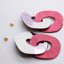 Charger l'image dans la galerie, Boucles d'oreilles en cuir •DAGDA• bicolores
