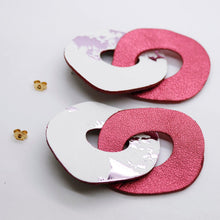 Charger l'image dans la galerie, Boucles d'oreilles en cuir •DAGDA• bicolores