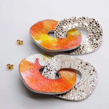 Charger l'image dans la galerie, Boucles d'oreilles en cuir •DAGDA• bicolores