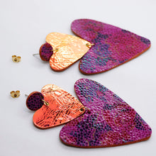 Charger l'image dans la galerie, Boucles d'oreilles en cuir •BELLÄ• bicolores