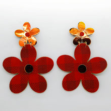 Charger l'image dans la galerie, Boucles d'oreilles en cuir •FLORBA• bicolores