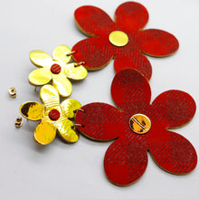 Charger l'image dans la galerie, Boucles d'oreilles en cuir •FLORBA• bicolores