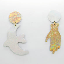 Charger l'image dans la galerie, Boucles d'oreilles en cuir •GIGI• bicolores