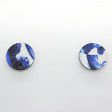Charger l'image dans la galerie, Boucles d'oreilles en cuir •MINI-SUNI• porcelaine
