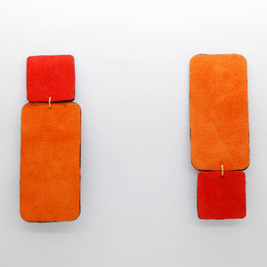 Boucles d'oreilles •GYNE• oranges