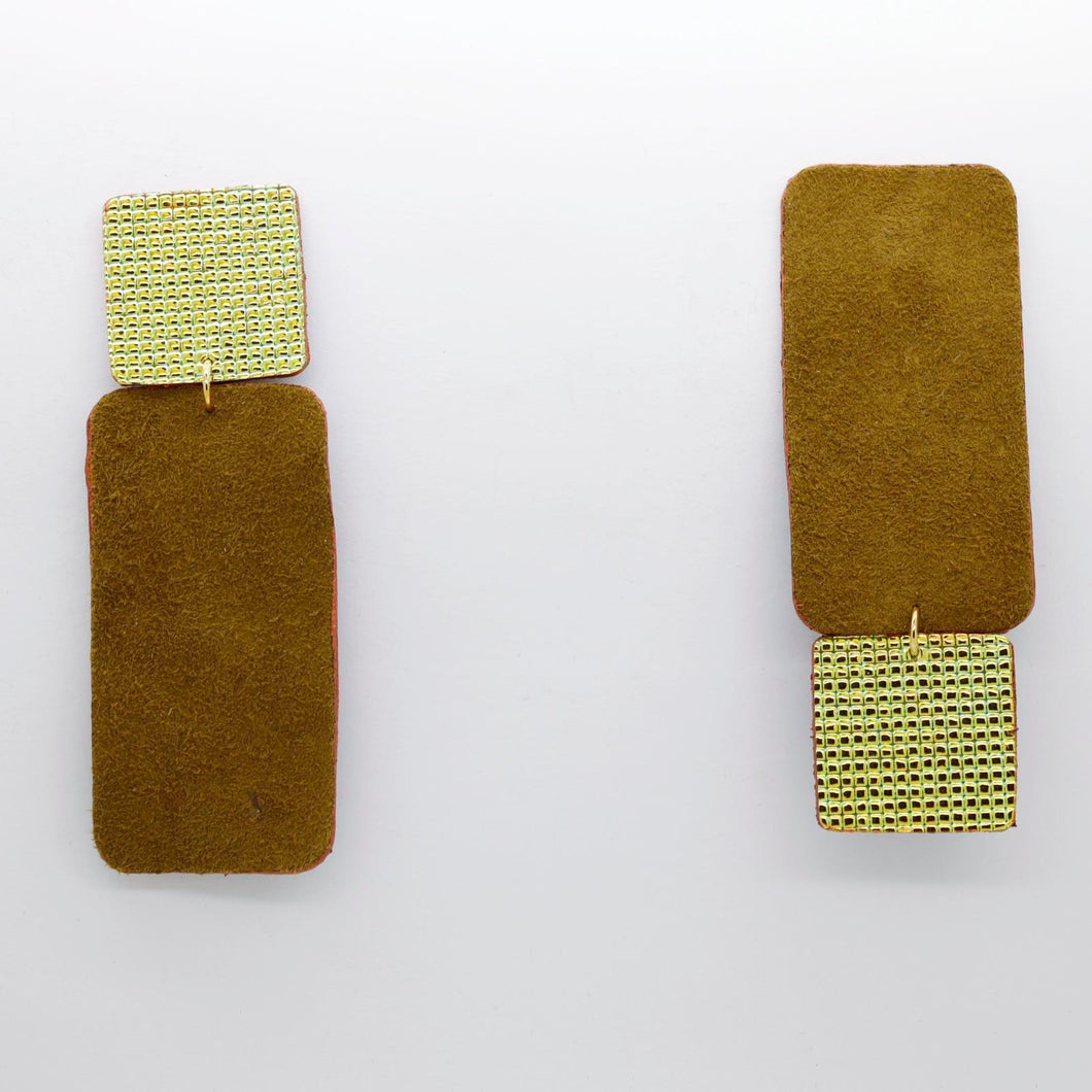 Boucles d'oreilles •GYNE• kaki