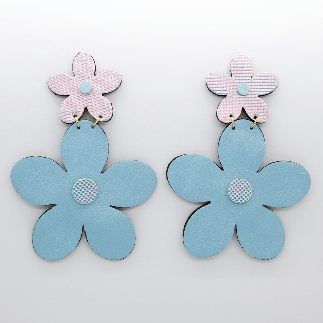 Boucles d'oreilles •FLORBA• bleues
