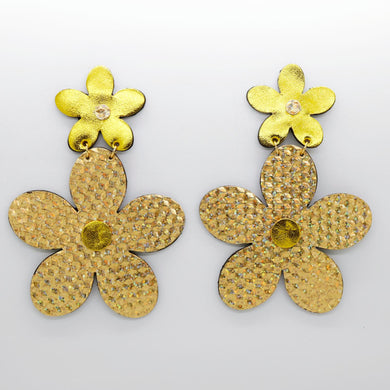 Boucles d'oreilles •FLORBA• dorées