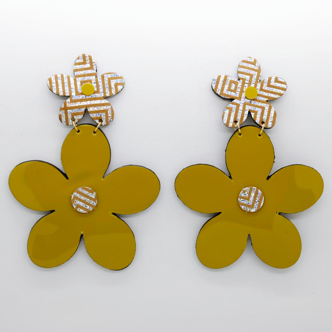 Boucles d'oreilles •FLORBA• à motifs