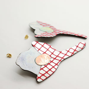Boucles d'oreilles •YAYA• quadrillées