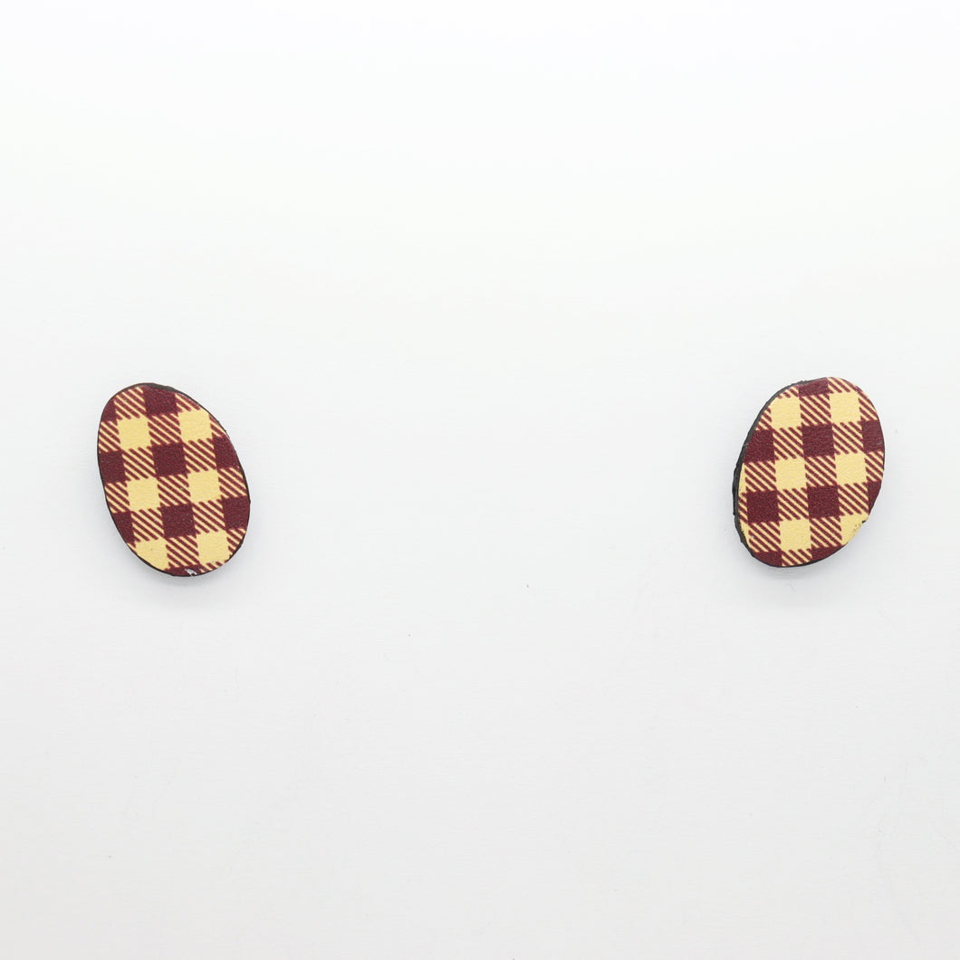 Boucles d'oreilles •GRETA• à carreaux