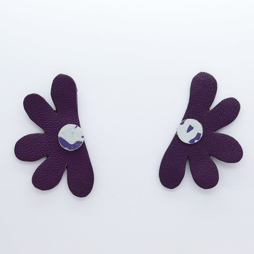 Boucles d'oreilles •AUBA• violettes