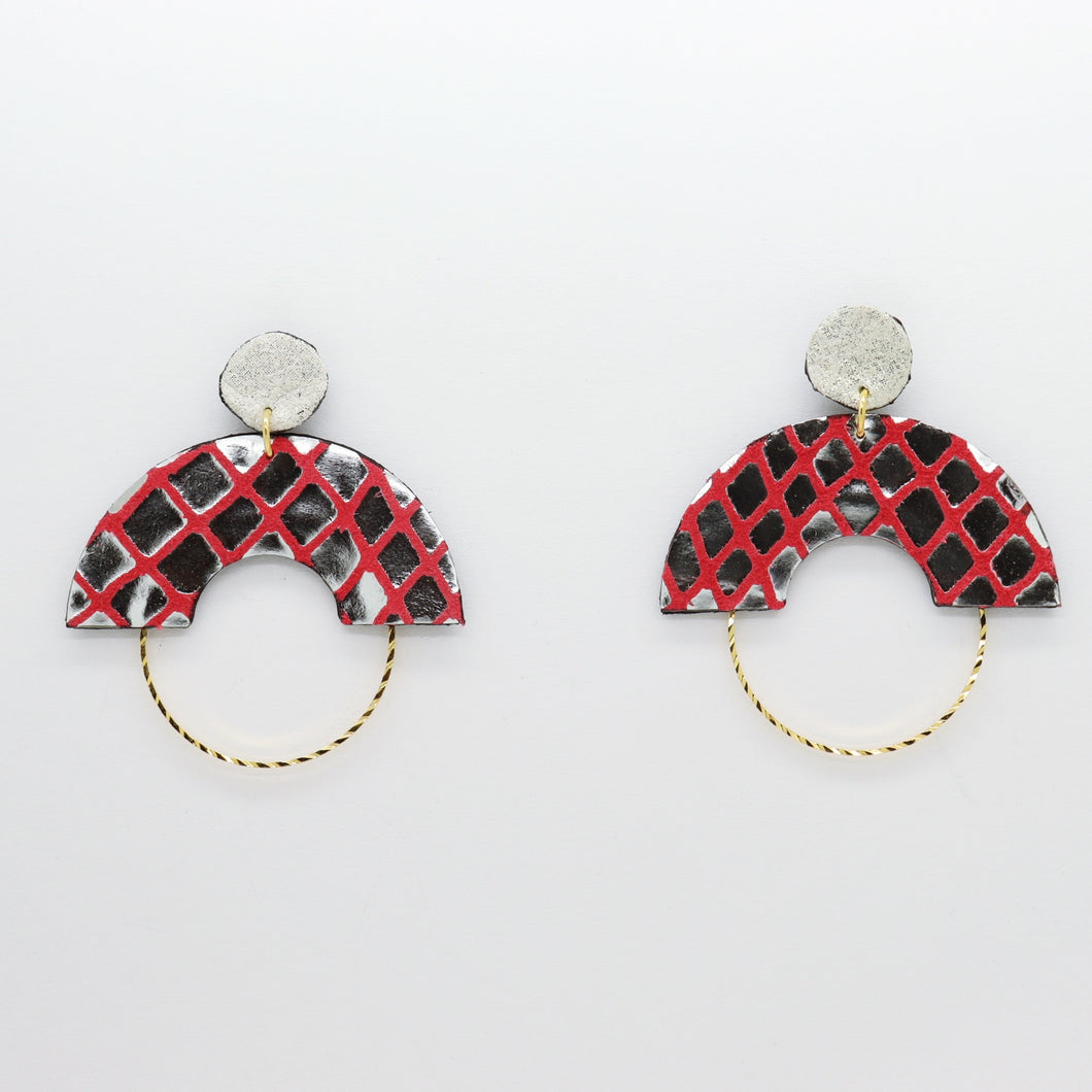 Boucles d'oreilles •GRACIEUSES• quadrillées