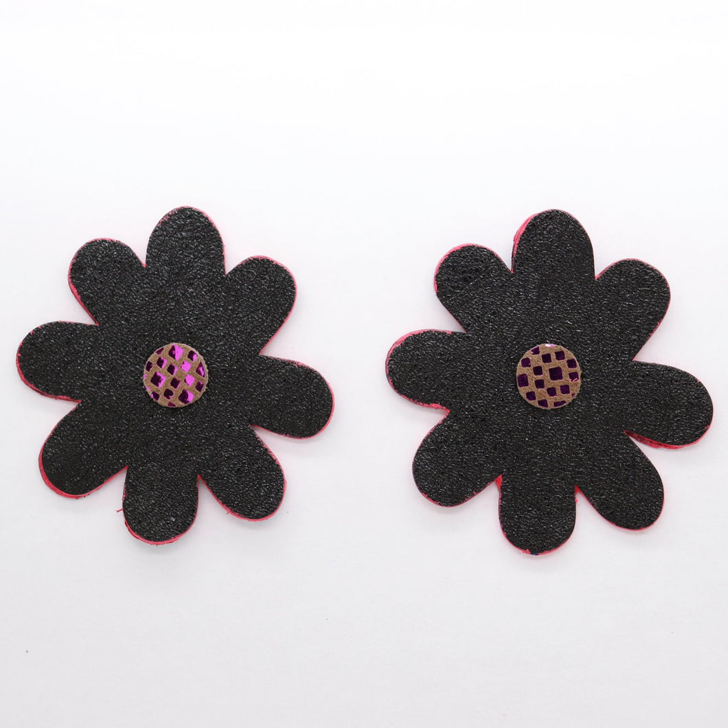 Boucles d'oreilles •DOUA• Noires