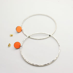 Boucles d'oreilles •PAULA• argents/oranges